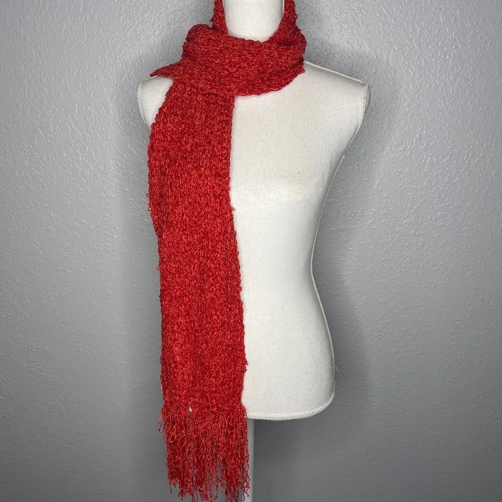 Orange‎ Nordstrom Scarf with fringe ends